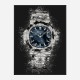 Patek Nautilus On Black Abstract Art Print