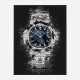 Patek Nautilus On Black Abstract Art Print