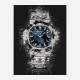 Patek Nautilus On Black Abstract Art Print