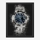 Patek Nautilus On Black Abstract Art Print