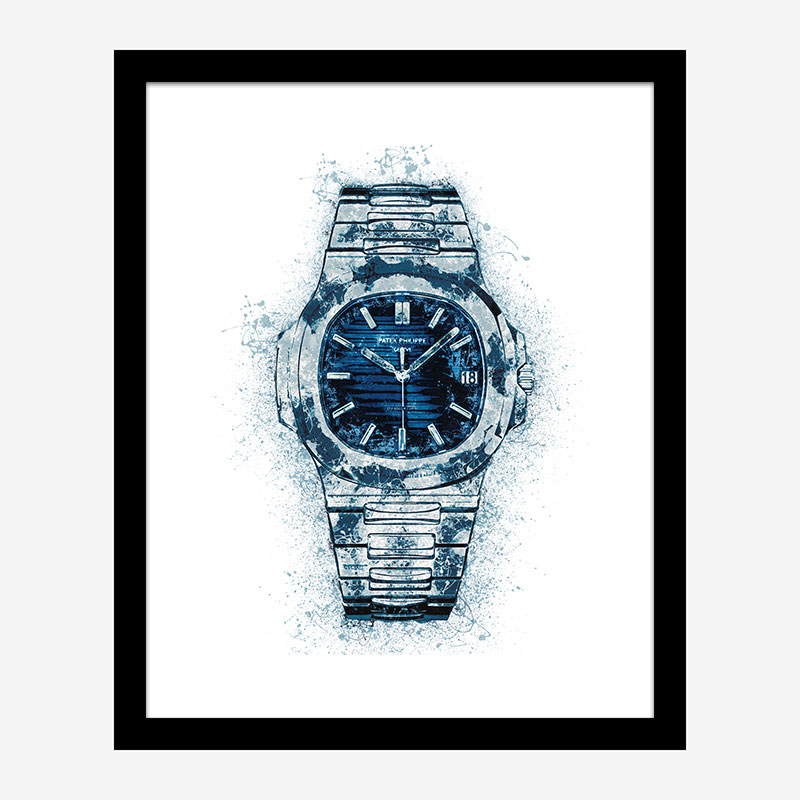 Patek Nautilus Blue Abstract Art Print