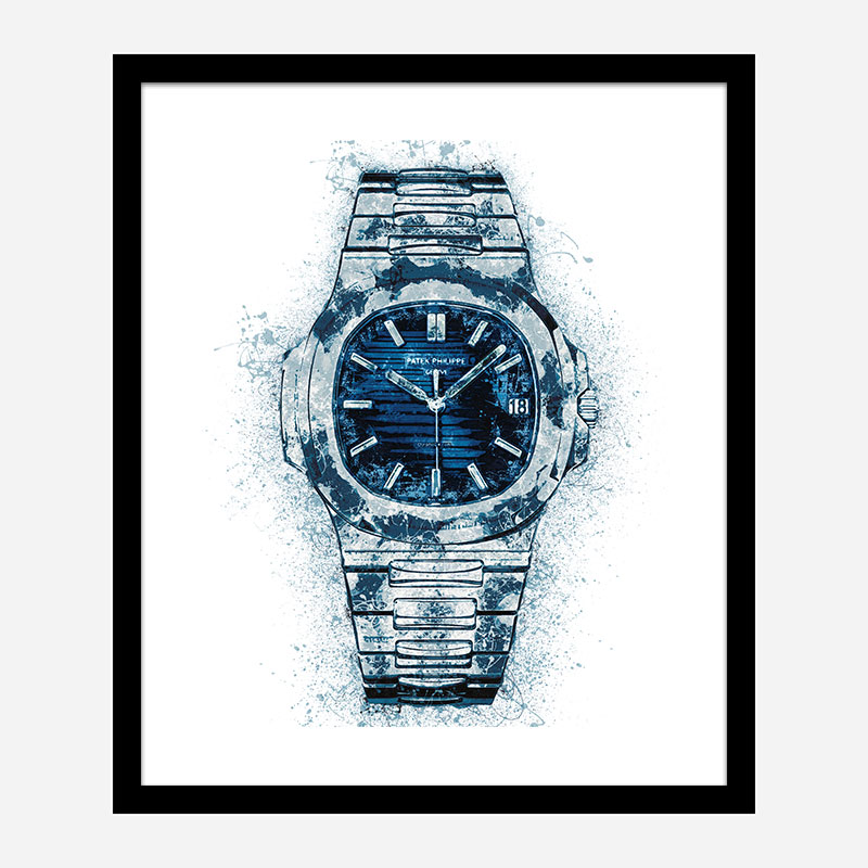 Patek Nautilus Blue Abstract Art Print