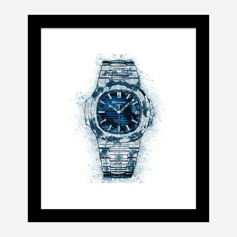 Patek Nautilus Blue Abstract Art Print