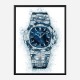 Patek Nautilus Blue Abstract Art Print