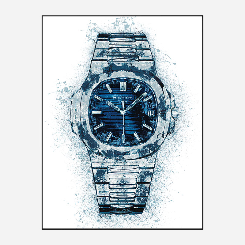 Patek Nautilus Blue Abstract Art Print