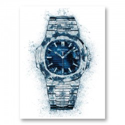 Patek Nautilus Blue Abstract Art Print