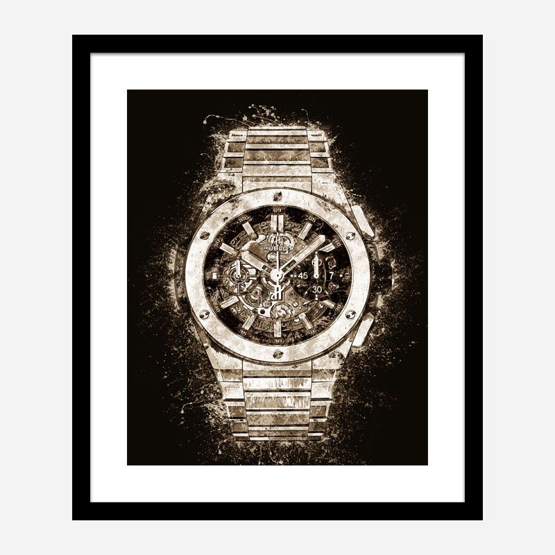 Big Bang Integral Titanium Abstract Art Print