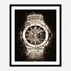 Big Bang Integral Titanium Abstract Art Print