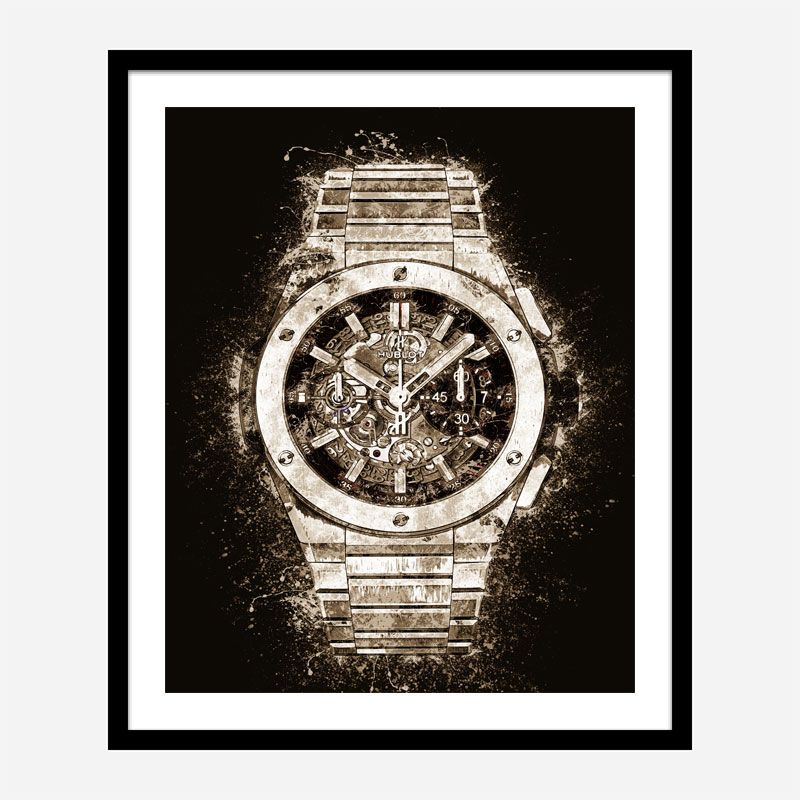 Big Bang Integral Titanium Abstract Art Print