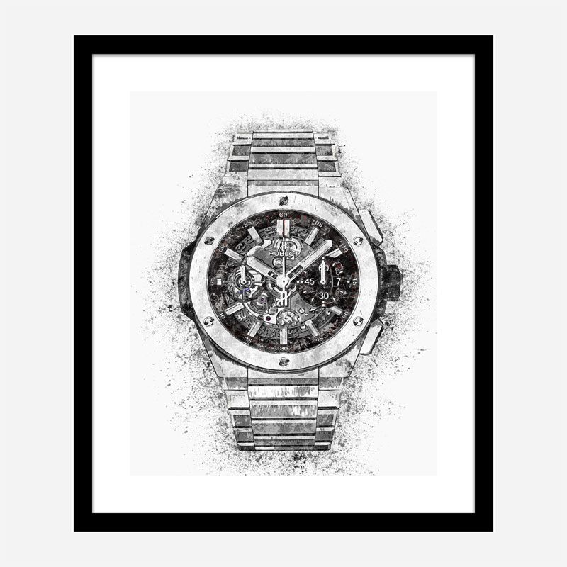 Big Bang Integral Titanium Abstract Art Print