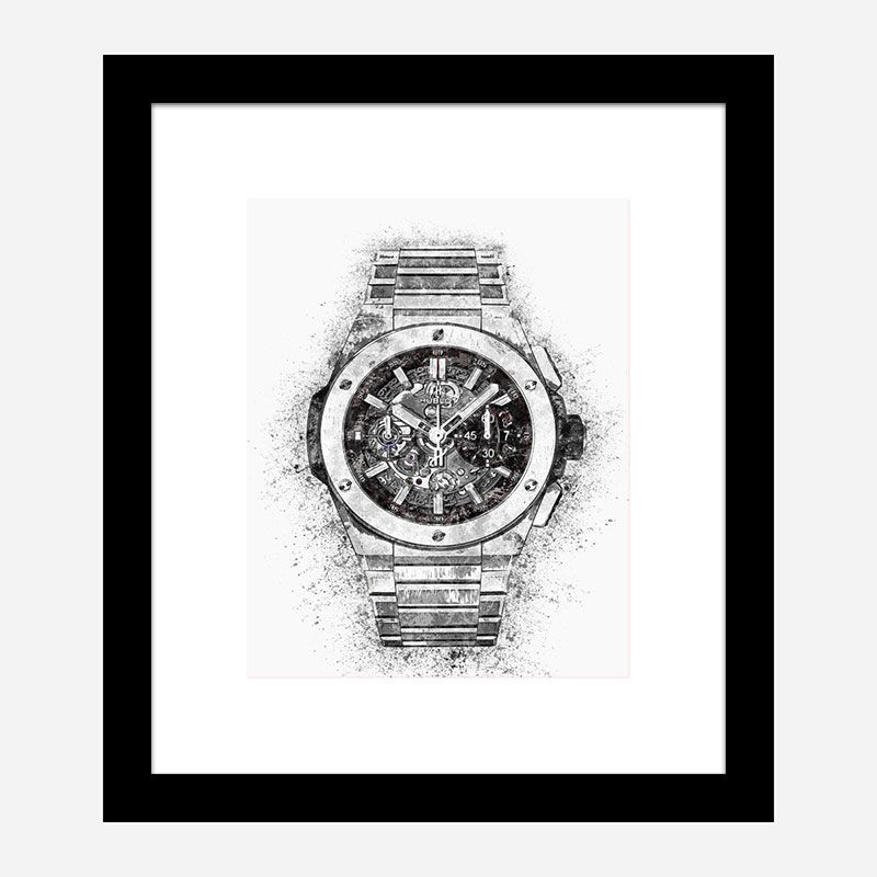 Big Bang Integral Titanium Abstract Art Print