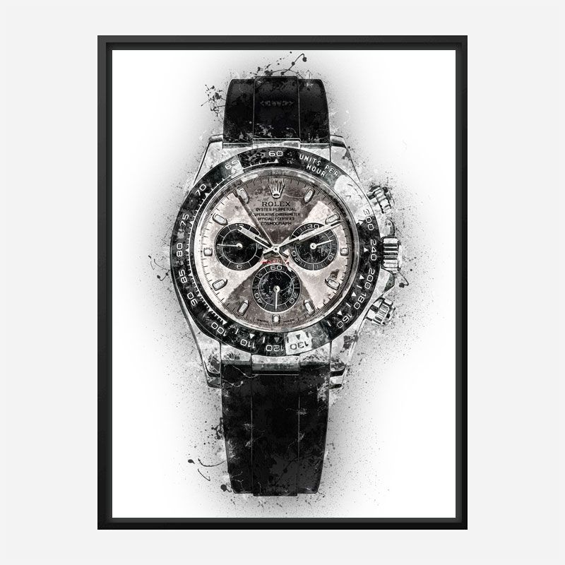 Daytona White Gold Abstract Art Print