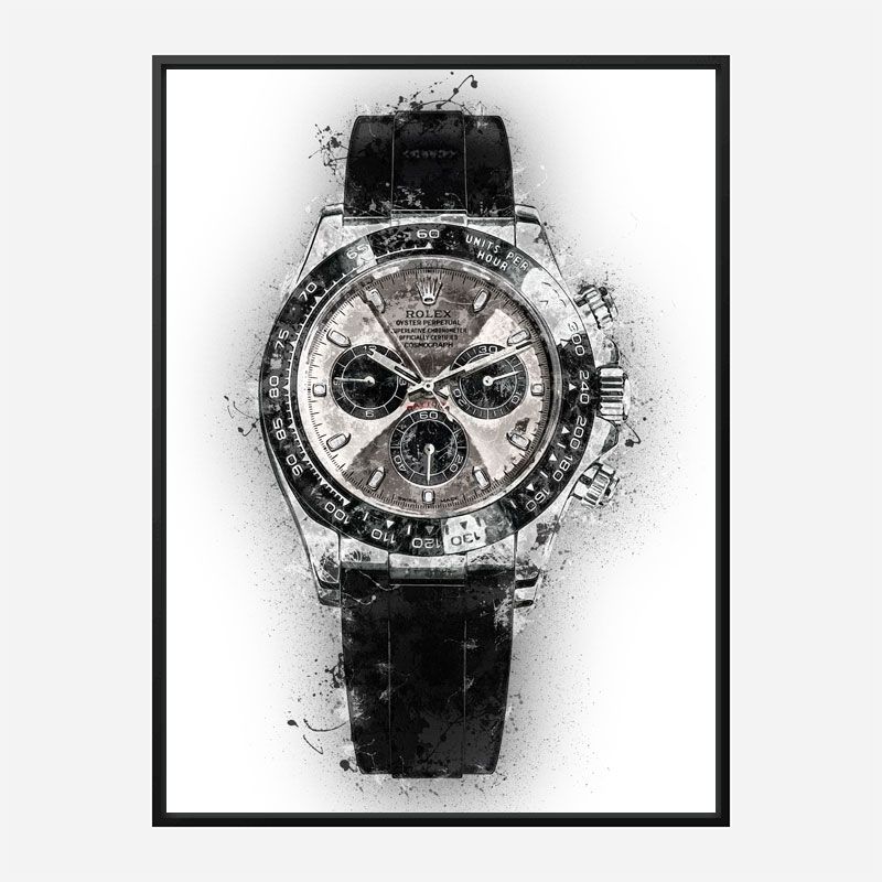 Daytona White Gold Abstract Art Print