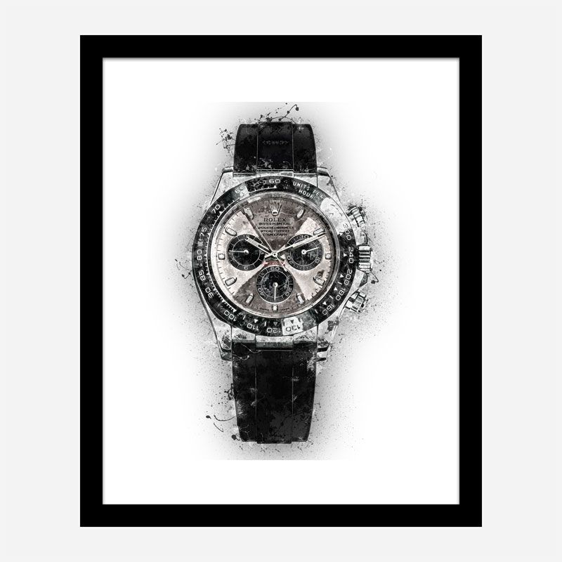 Daytona White Gold Abstract Art Print