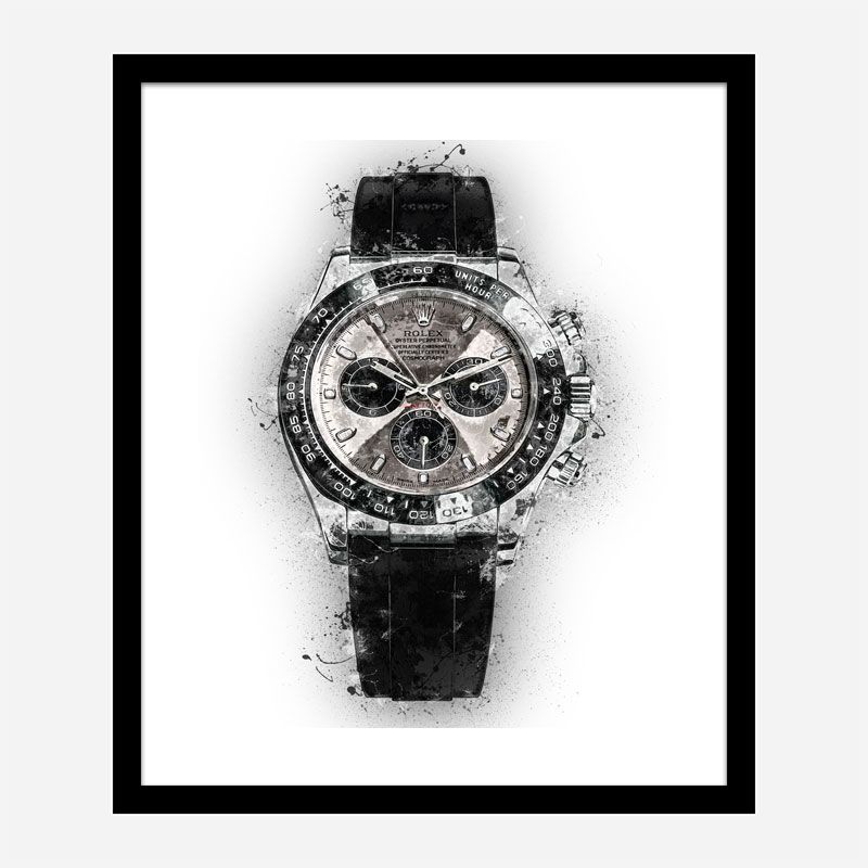 Daytona White Gold Abstract Art Print