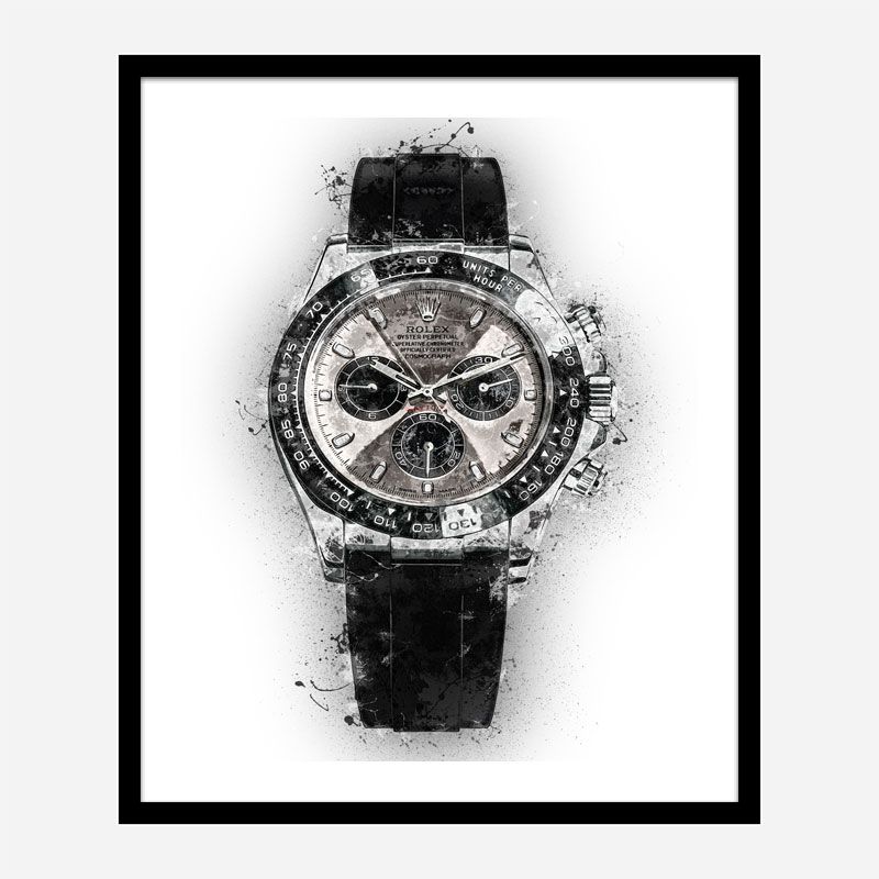 Daytona White Gold Abstract Art Print