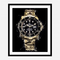 Submariner Gold Abstract Art Print