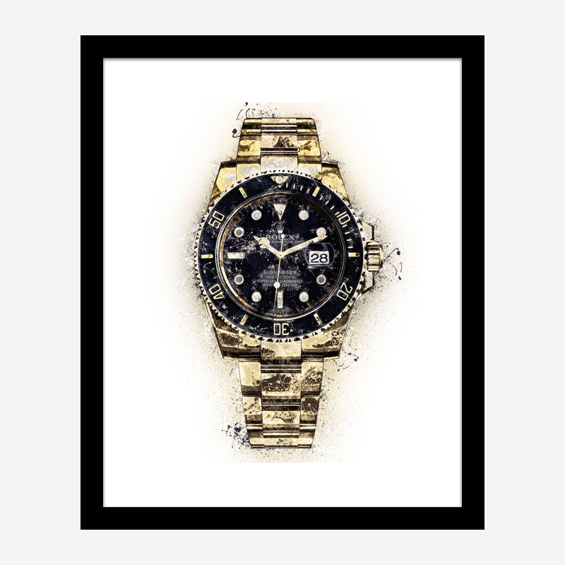 Submariner Gold Abstract Art Print