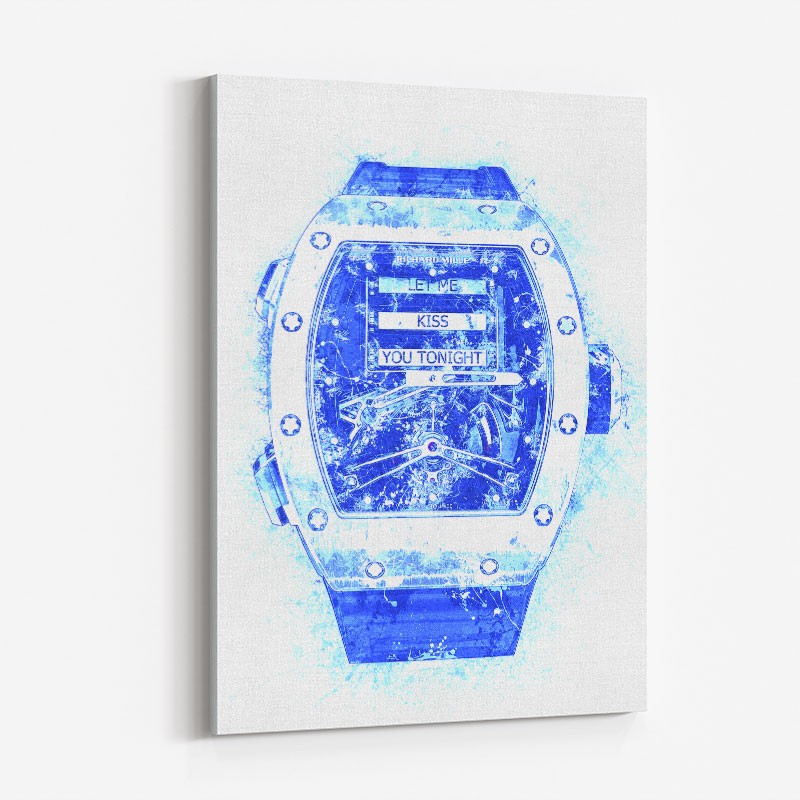 RM 69 Blue Grunge Abstract Art Print