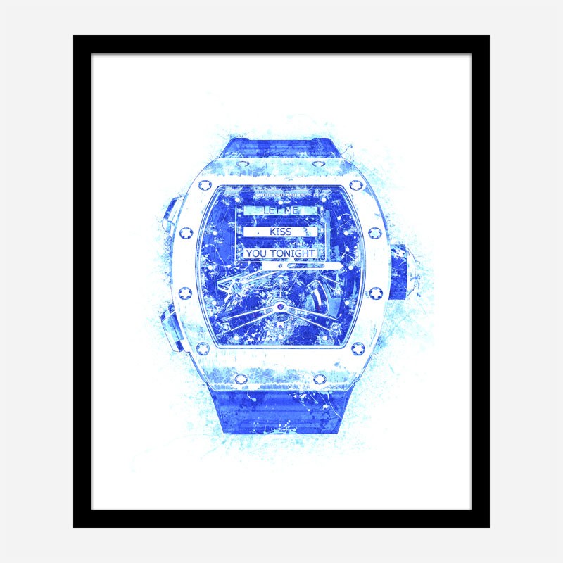 RM 69 Blue Grunge Abstract Art Print