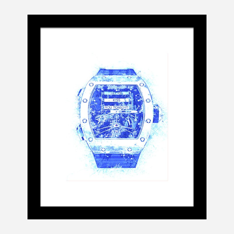 RM 69 Blue Grunge Abstract Art Print