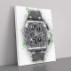 RM 72 Grey Grunge Abstract Art Print