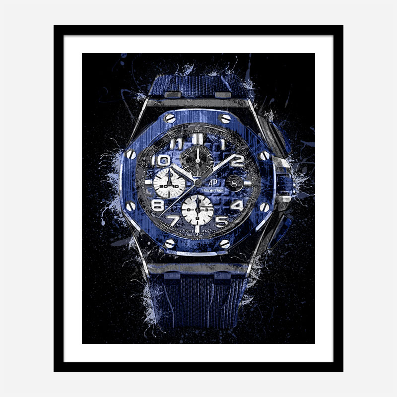 AP Offshore in Blue Abstract Art Print