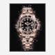 GMT Master Rose Gold On Black Abstract Art Print