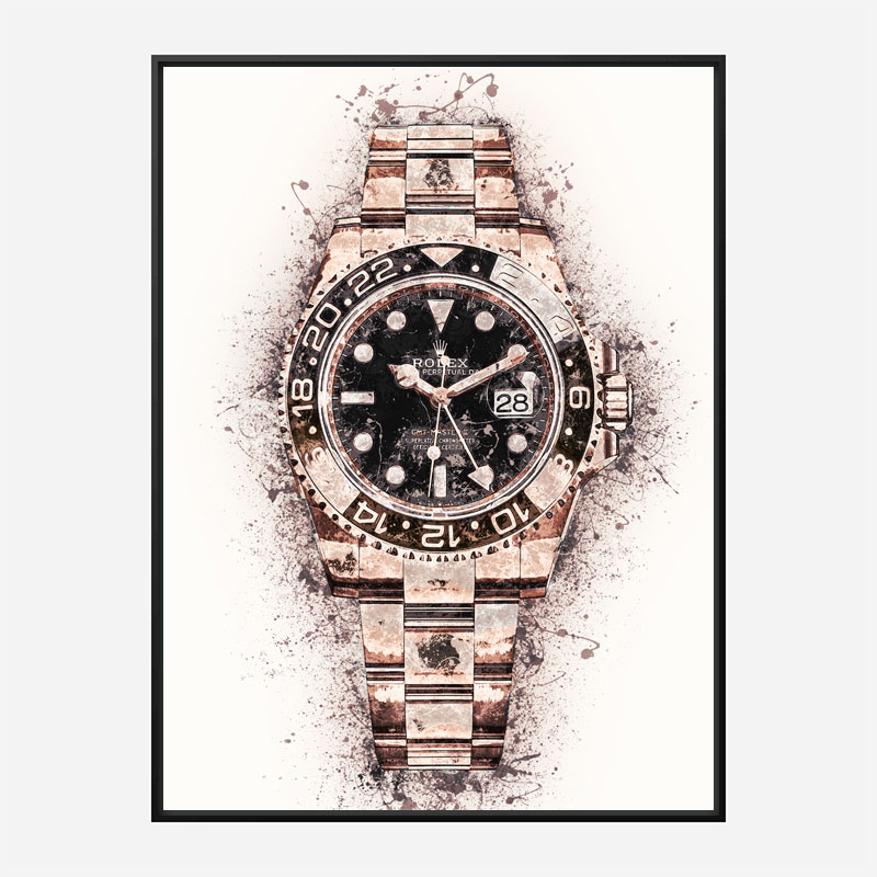 GMT Master Rose Gold Abstract Art Print