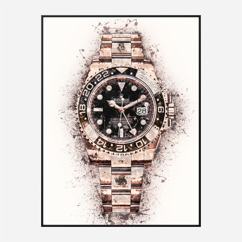 GMT Master Rose Gold Abstract Art Print