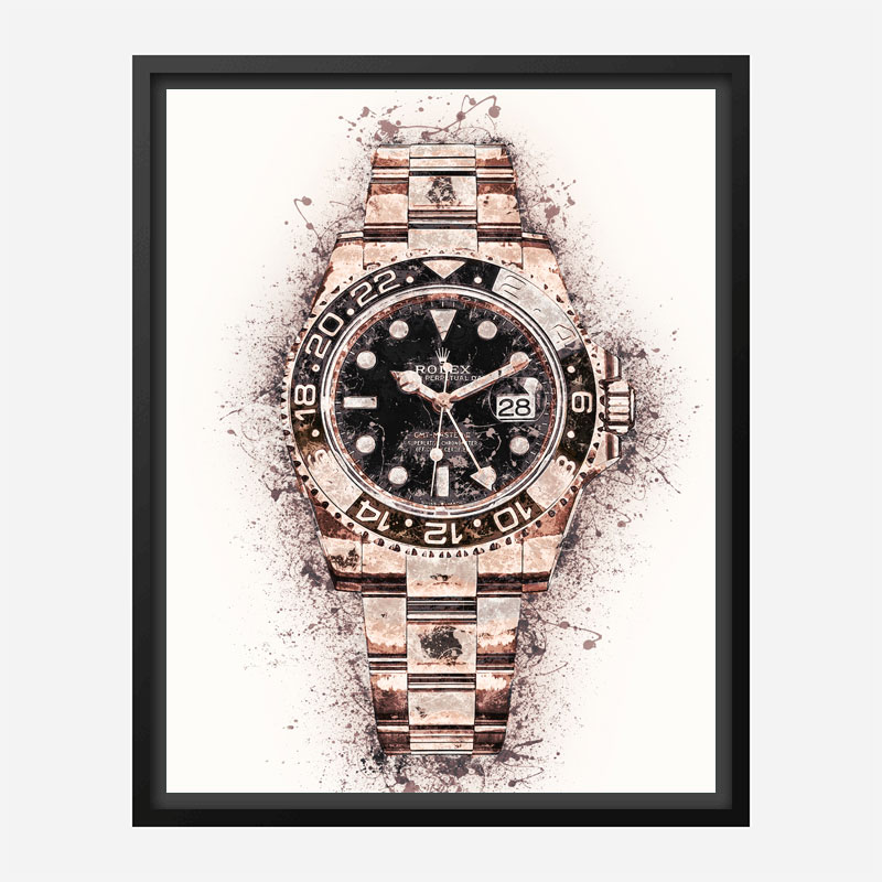 GMT Master Rose Gold Abstract Art Print