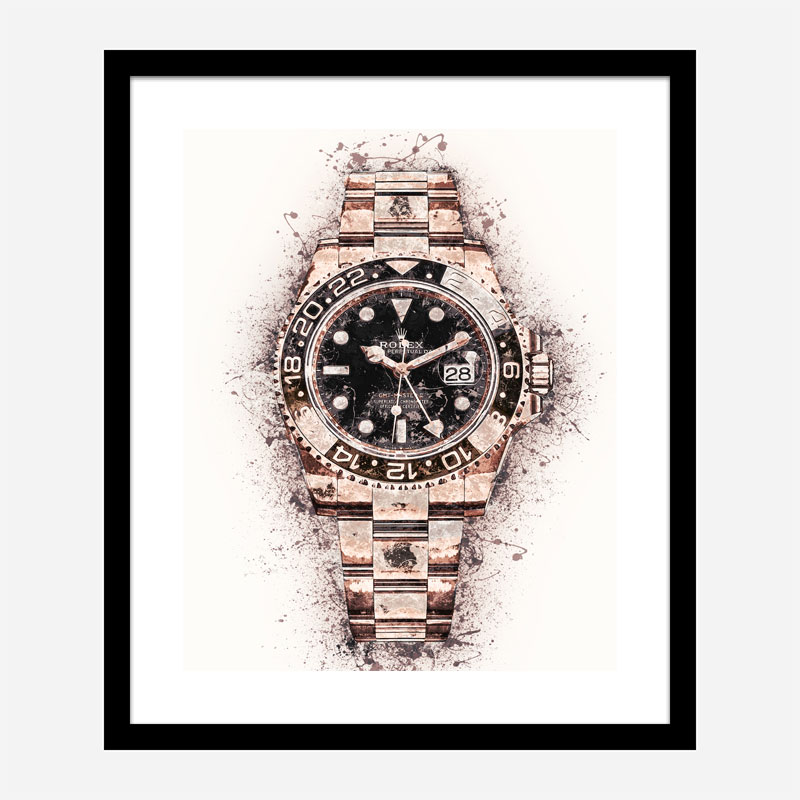 GMT Master Rose Gold Abstract Art Print