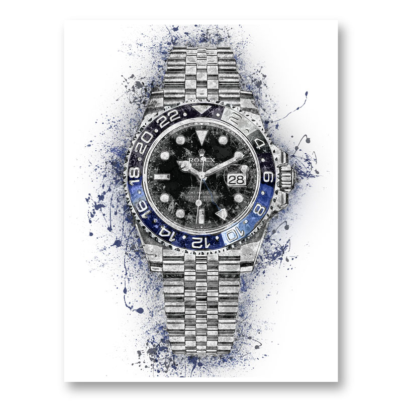 Rolex Batman Abstract Art Print