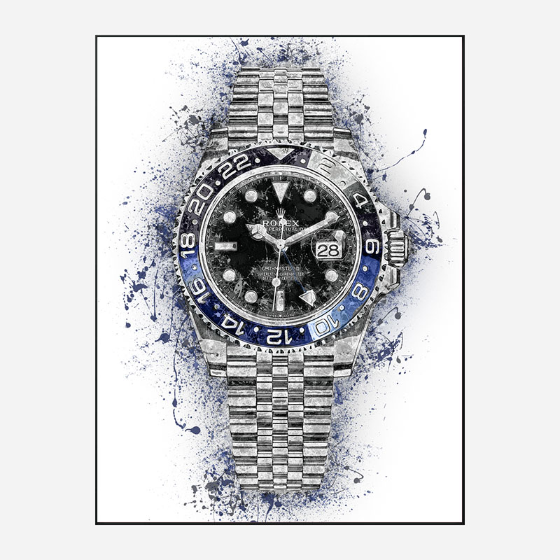 Rolex Batman Abstract Art Print