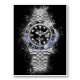 Rolex Batman On Black Abstract Art Print