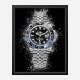 Rolex Batman On Black Abstract Art Print