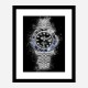 Rolex Batman On Black Abstract Art Print