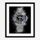 Rolex Batman On Black Abstract Art Print