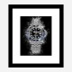 Rolex Batman On Black Abstract Art Print