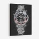 Rolex Pepsi On Black Abstract Art Print