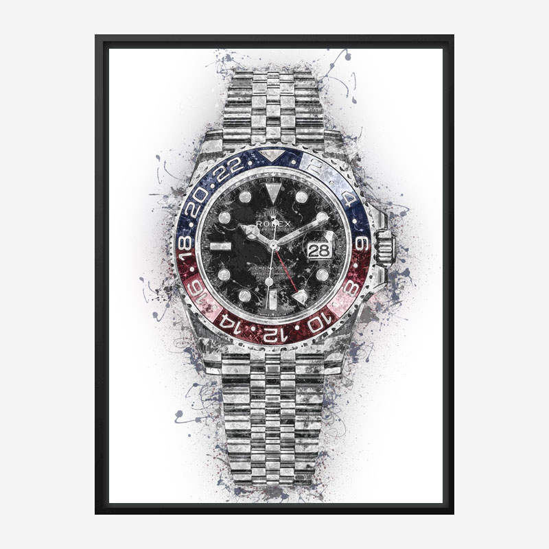 Rolex Pepsi Abstract Art Print