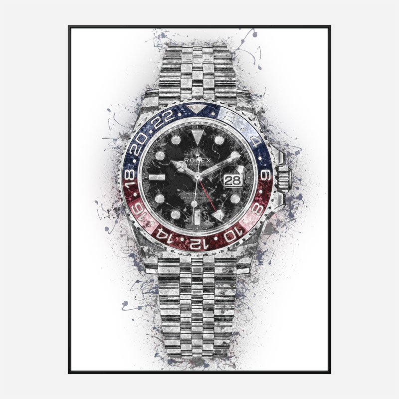 Rolex Pepsi Abstract Art Print