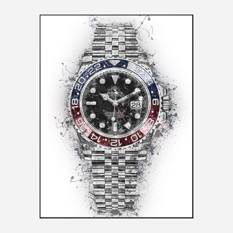 Rolex Pepsi Abstract Art Print