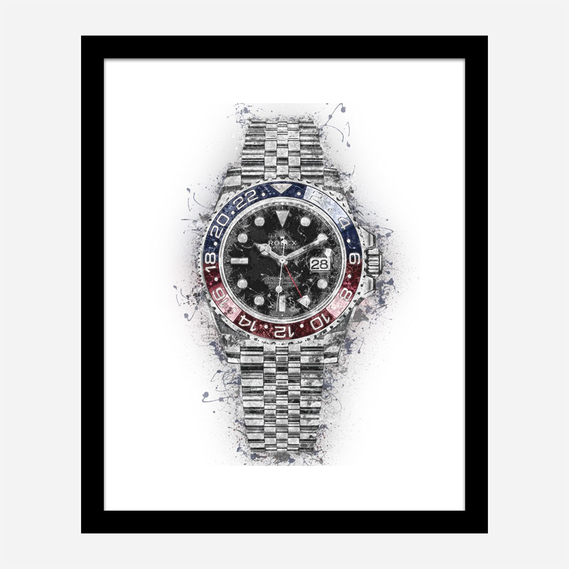 Rolex Pepsi Abstract Art Print