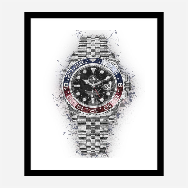 Rolex Pepsi Abstract Art Print