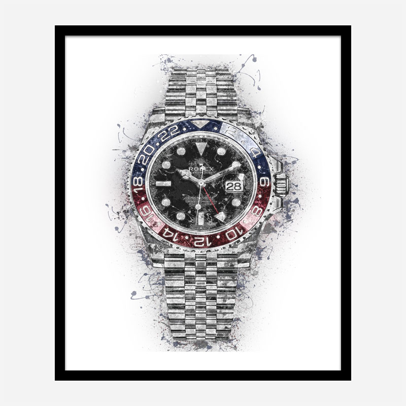 Rolex Pepsi Abstract Art Print