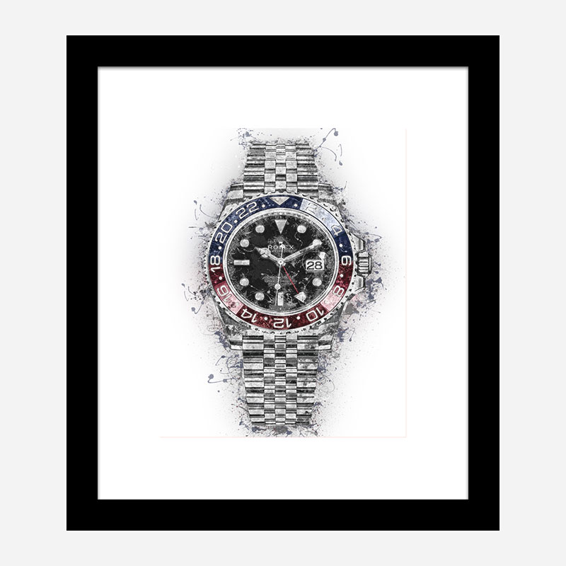 Rolex Pepsi Abstract Art Print