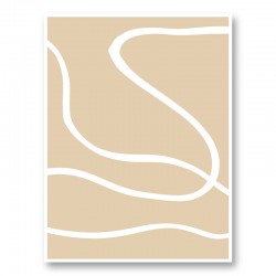 Beige Lines 01 Wall Art Print