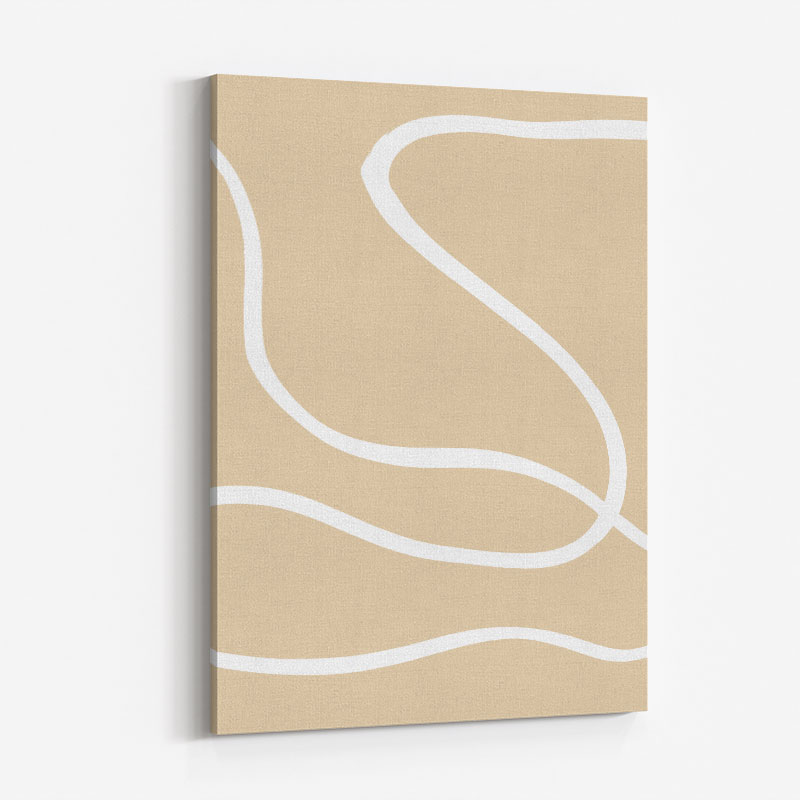 Beige Lines 01 Wall Art Print