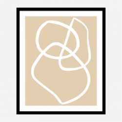 Beige Lines 03 Wall Art Print